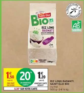 SAINT ÉLOI RIZ LONG BASMATI BIO