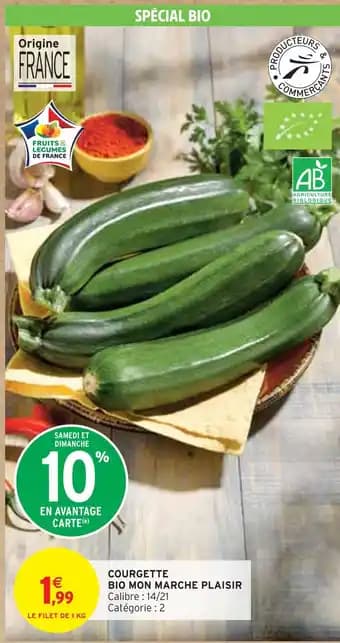 MON MARCHE PLAISIR COURGETTE BIO