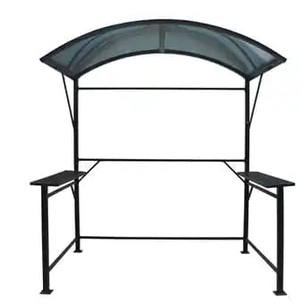 Abri carport barbecue acier polycarbonate - ECLOZ
