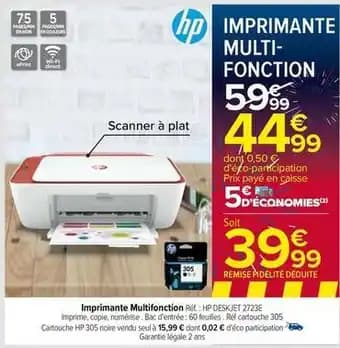 Hp - imprimante multifonction réf.: deskjet 2723e