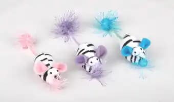 Souris zebre avec grelot