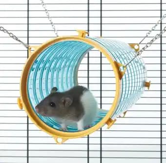 Tunnel pour furets-rats bleu o11 cm - L.11 x l.11 x H.34 cm