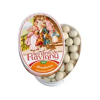 Bonbons Anis De Flavigny : Boite Ovale 50G Mandarine Bio