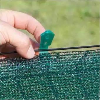 Clips de fixation pour brise-vue NORTENE Fixatex vert - Lot de 20