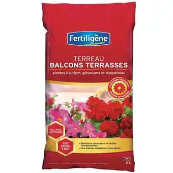 Terreau balcons et terrasses FERTILIGENE 6 L