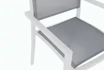 Fauteil Haby Alu Text Blanche - ECLOZ