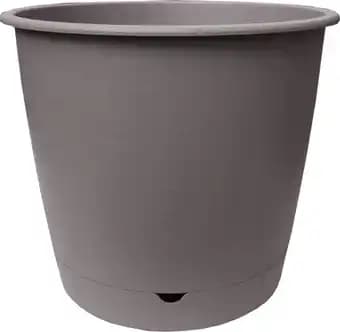 Ecloz - Pot à réserve d'eau L'Autonome Rond Taupe ⌀20cm