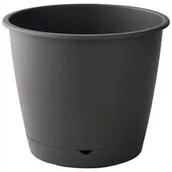 Ecloz - Pot à réserve d'eau L'Autonome Rond Anthracite ⌀30cm