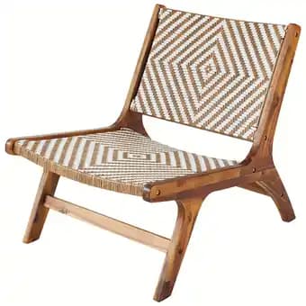 Chaise Verona résine tressée noir/couleur L.81 x l.60 x H.72 cm