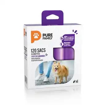 Sacs à crottes x 120, parfum Lavande - Pure Family