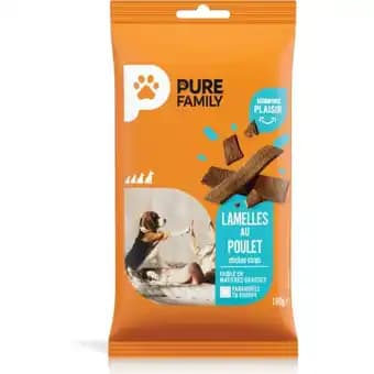 Pure Family - chien lamelles poulet 180G