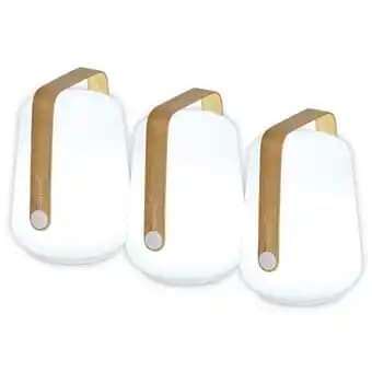 Lot de 3 Lampes Balad Bamboo H.12 cm
