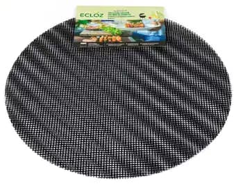 2 grilles lavables Ø 48 cm, fibre verre revêtement PTFE noir