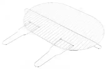 Grille ovale simple 50,5 x 33 cm en acier chromé pour Myconos