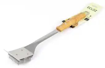 Brosse 44 cm en inox avec manche en bambou Ecloz