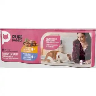 Bouchées en sauce Pure Family pour chat 4x400g