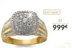 La vien en or - bague or 750 milliemes rhodie et diamants