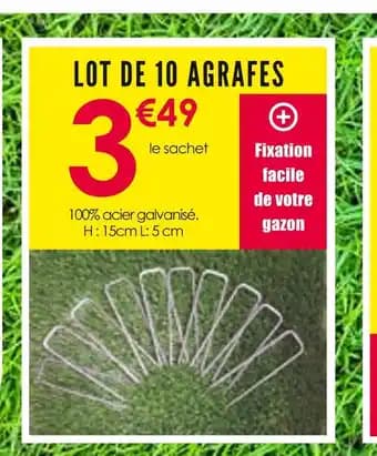 LOT DE 10 AGRAFES
