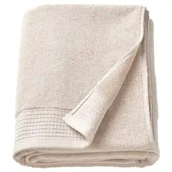 Vinarn Drap de bain, gris clair/beige, 100x150 cm