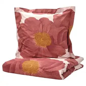 Svartklint Housse de couette et 2 taies, rose clair/rose foncé, 240x220/65x65 cm