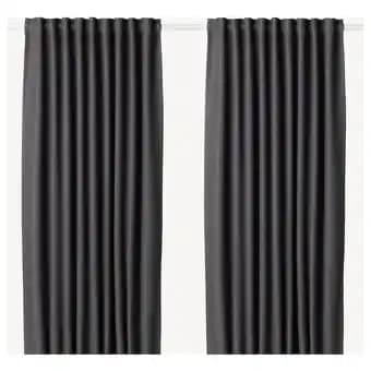 Annakajsa Rideaux assombrissants, 2 pièces, gris, 145x250 cm