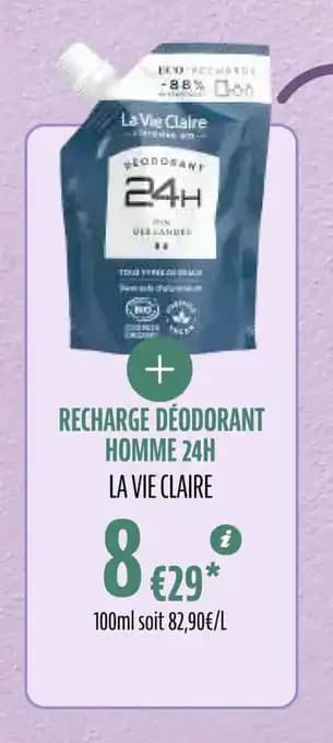 RECHARGE DÉODORANT HOMME 24H