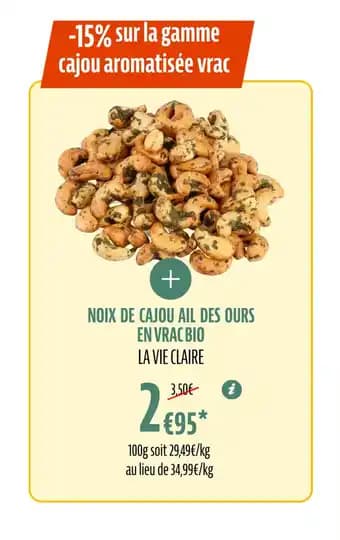 NOIX DE CAJOU AIL DES OURS EN VRAC BIO