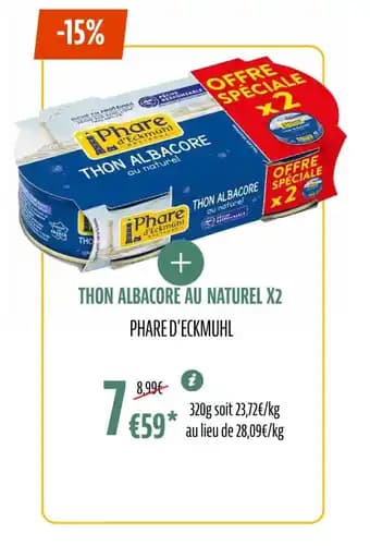 THON ALBACORE AU NATUREL X2