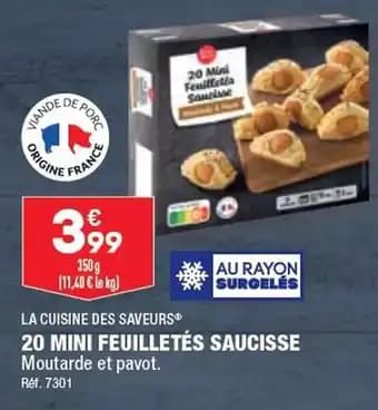 20 MINI FEUILLETÉS SAUCISSE