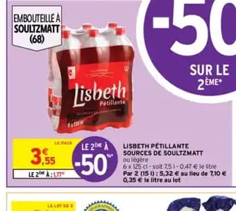 LISBETH PÉTILLANTE SOURCES DE SOULTZMATT ou légère