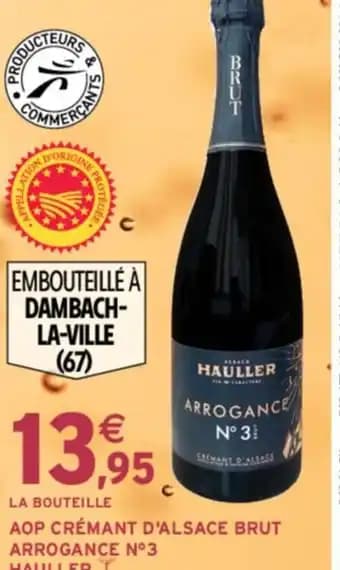 AOP CRÉMANT D'ALSACE BRUT ARROGANCE N°3 HAULLER I
