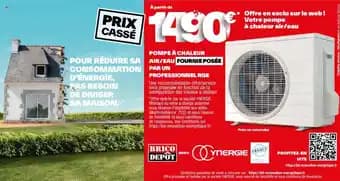 POMPE À CHALEUR AIR/EAU FOURNIE POSÉE PAR UN