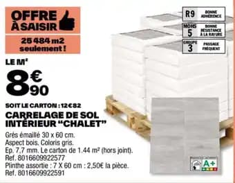 CARRELAGE DE SOL INTÉRIEUR "CHALET"