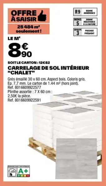 CARRELAGE DE SOL INTÉRIEUR "CHALET"