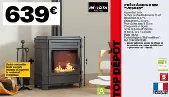 POÊLE À BOIS 8 KW "VOSGES"