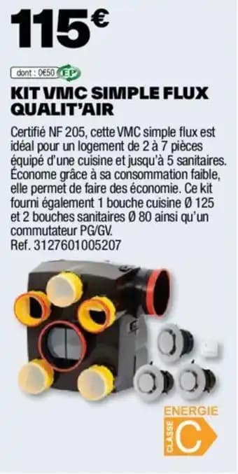 KIT VMC SIMPLE FLUX QUALIT'AIR