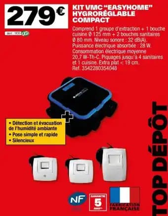 KIT VIVIC “EASYHOME” HYGRORÉGLABLE COMPACT