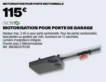 MOTORISATION POUR PORTE DE GARAGE