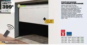 PORTE DE GARAGE SECTIONNELLE MOTORISÉE