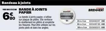 BANDE À JOINTS PAPIER