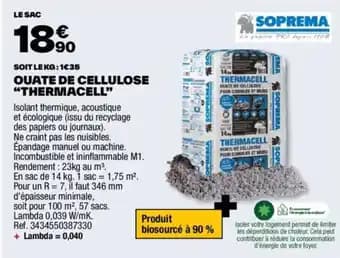 OUATE DE CELLULOSE “THERMACELL”