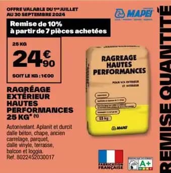 RAGRÉAGE EXTÉRIEUR HAUTES PERFORMANCES 25 KG