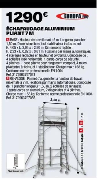 Promotion Exclusives de Échafaudage aluminium pliant : Découvrez l'Offre incontournable