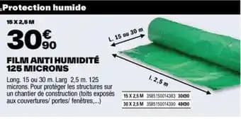 FILM ANTI HUMIDITÉ 125 MICRONS