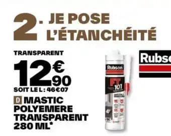 MASTIC POLYEMERE TRANSPARENT 280 ML*