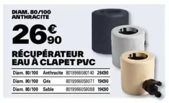 RÉCUPÉRATEUR EAU À CLAPET PVC