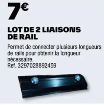 LOT DE 2 LIAISONS DE RAIL