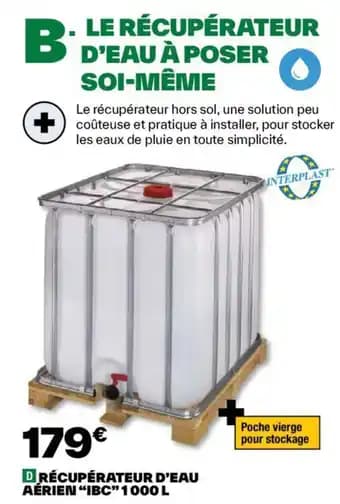 RÉCUPÉRATEUR D'EAU AÉRIEN “IBC" 1000 L