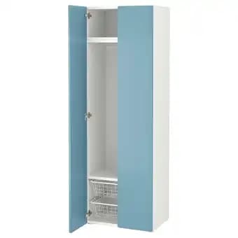 SmÅstad / platsa Armoire-penderie, blanc/bleu, 60x42x181 cm