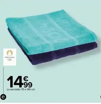 La serviette 70 x 140 cm